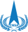Logo azul con una forma estilizada de una torre y un símbolo de león en la parte inferior.